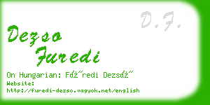 dezso furedi business card